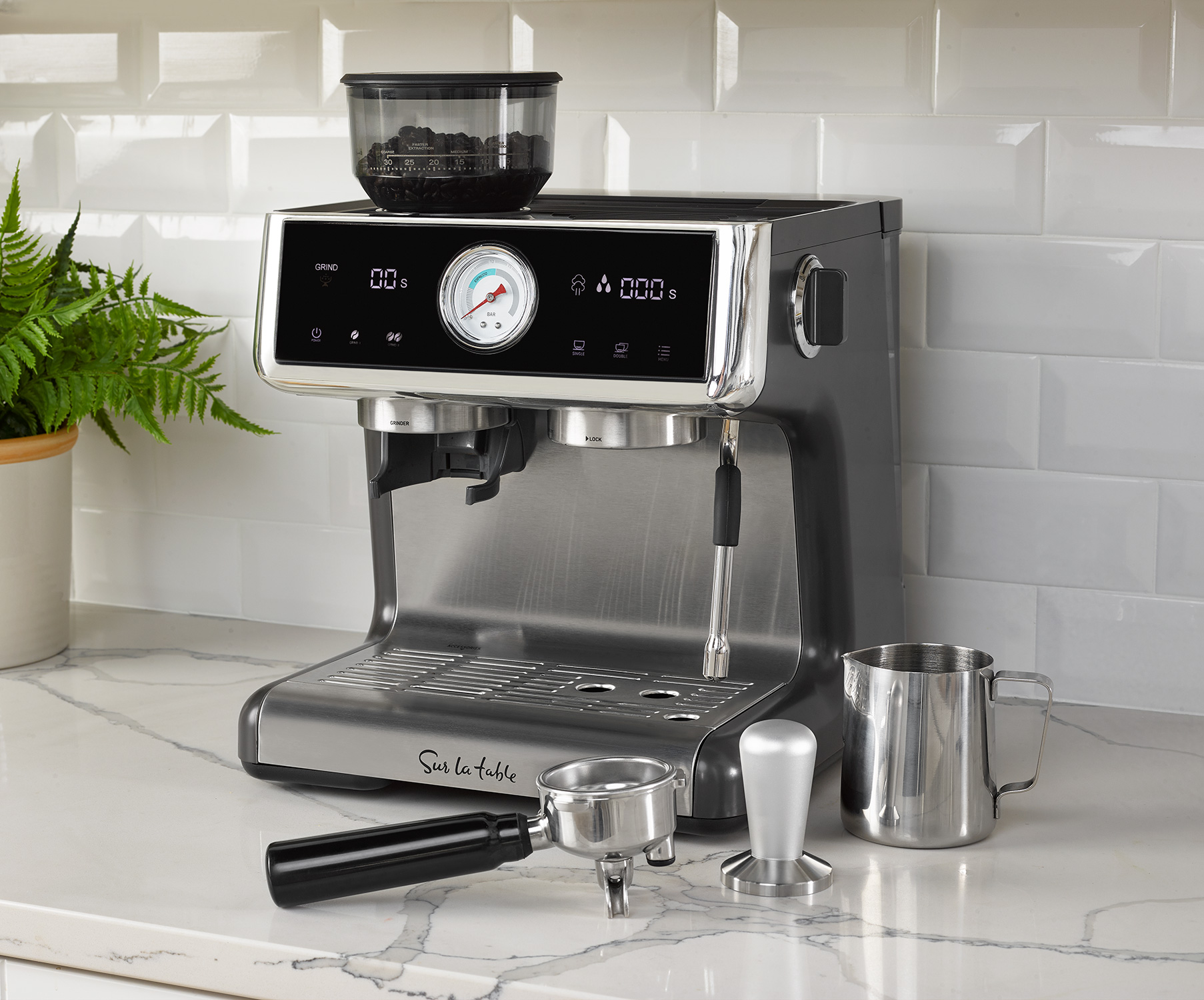 Espresso Machine with Dual Heating System – Sur la Table